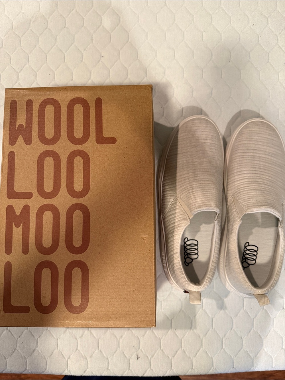 Wool Loo Moo Loo Beige Slip-On Women's/Mens Slip Ins